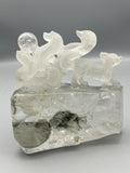 Load image into Gallery viewer, Garden quartz nine tail fox &amp; fish